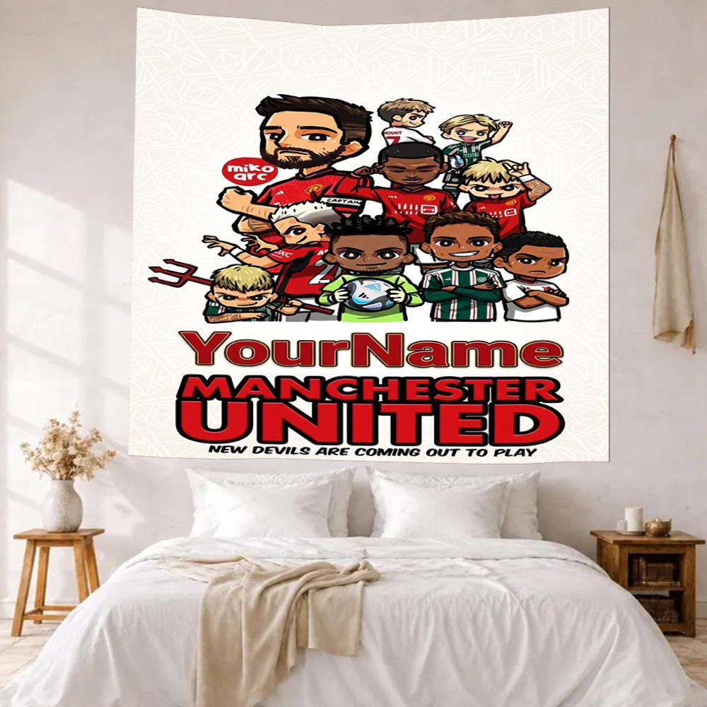 Manchester Custom Your Name Wall Decor Tapestry Art For Pet Memorial Birthdaywedding Party Backdrop Family Gift