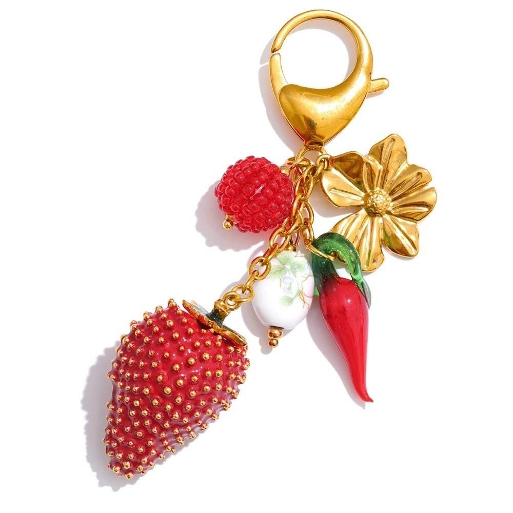 Stainless Steel Starfish Tassel Keychain Waterproof Versatile Bag Charm  Girls
