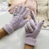 New adult season thickened outdoor knitted wool female finger leakage finger