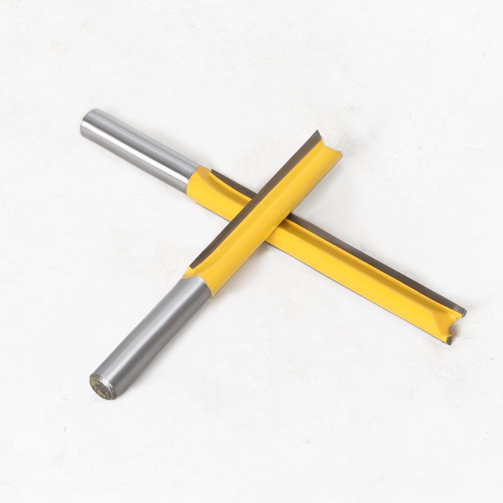 8-Flute 76mm Straight Router Bit - Carbide Slot Cutter for Wood Trimming & Grooving