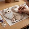 Home Wall Decoration Crafts Butterfly Faux Diamond Art Kit, Flower Peacock Hummingbird Pearl Kits for Adults 3D Sparkling Bead Painting Craft
