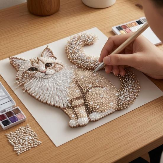 Home Wall Decoration Crafts Butterfly Faux Diamond Art Kit, Flower Peacock Hummingbird Pearl Kits for Adults 3D Sparkling Bead Painting Craft
