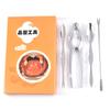 4 Pcs Seafood Tool Set Crab Shrimp Fruit Pliers Fork Spoon Set Nut Walnut Lobster Crab Cracker Tools Kitchen Accessories