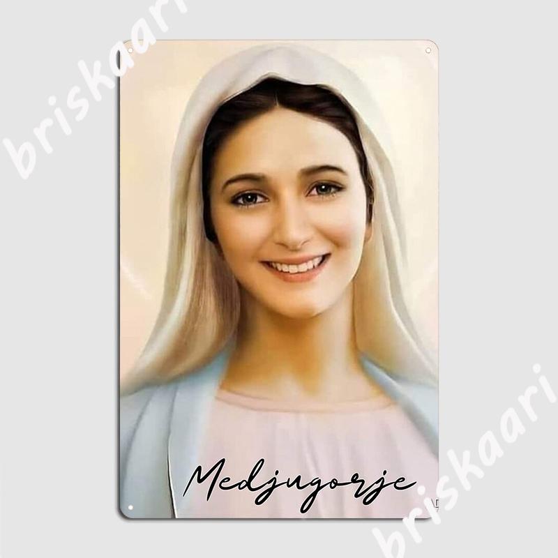 

Наша Леди Меджугорья Дева Мария Матка Божья Мадонна ди Меджугорье Металлическая табличка Постер Клуб Бар Ретро Жестяная табличка Постер 20x30cm