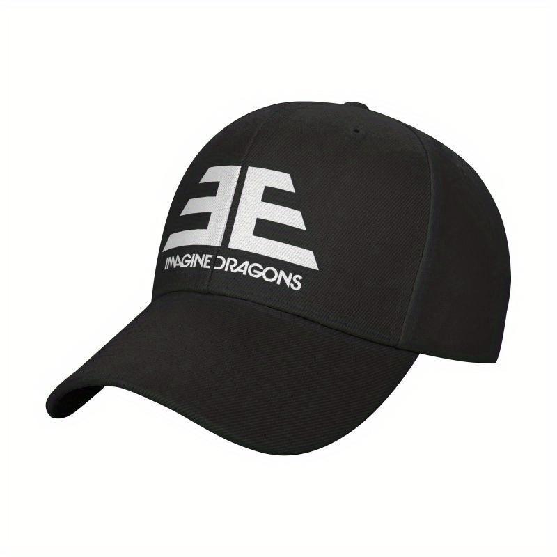 Imagine Dragons Unisexs lightweight baseball cap  breathable polyester black with white logo perfect for outdoor activities