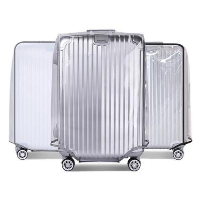 28 Inch Transparent Luggage Cover Waterproof PVC Thickening Luggage Cover Dustproof Protective Suitcase Cover 22/24/26/28"