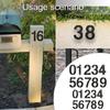 Contemporary Stainless Steel Building Numbers Modern Designings Address Number Plaste Simple Installation for Household