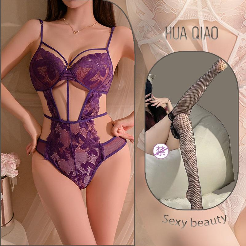 Sexy Erotic Underwear Hollow Pure Desire Temptation Strap Lace Free Pajamas Flirting Erotic Underwear Women Are So Transparent