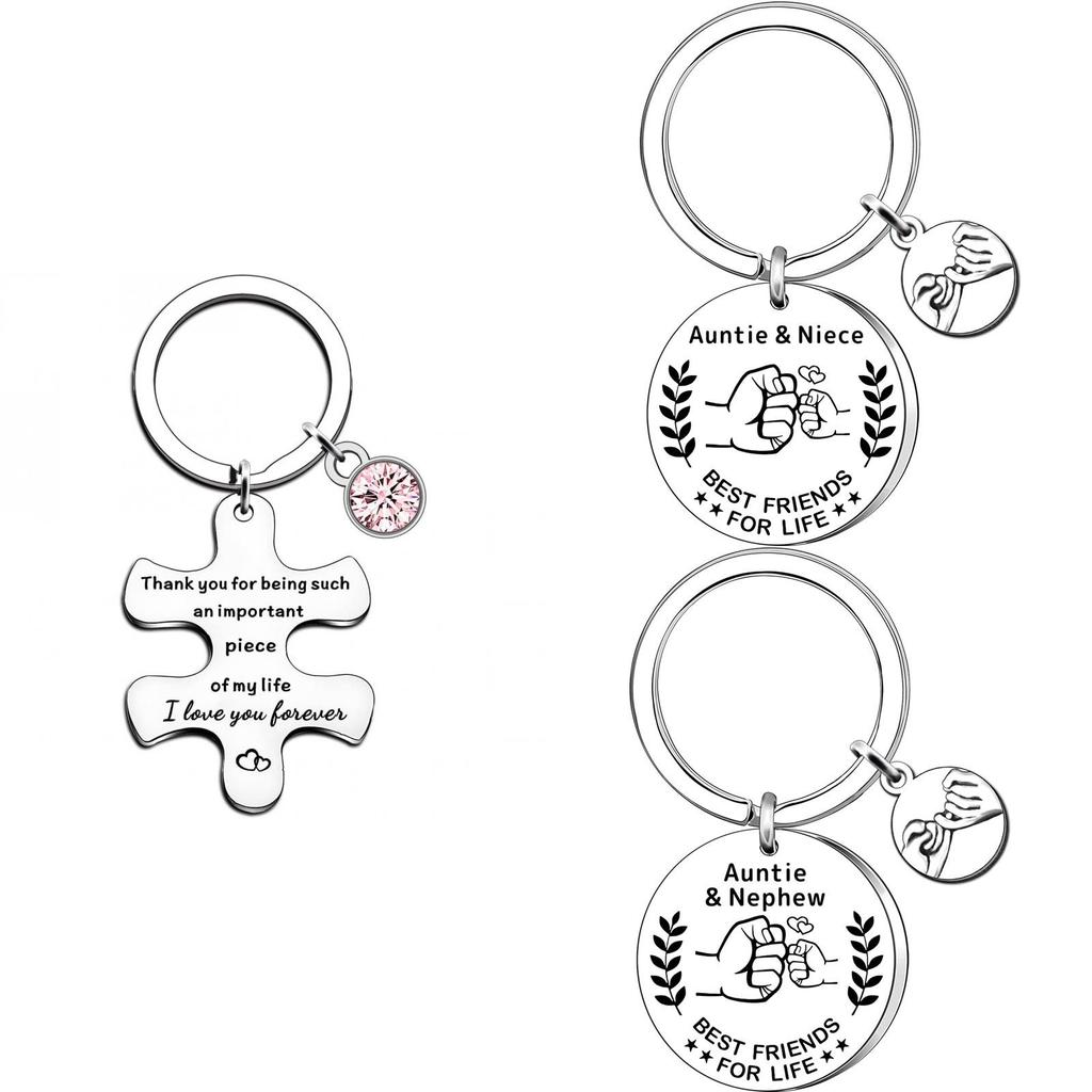 Stylish Stainless Steel Keychain For Father's Day And Mother's Day Independent Packaging Suitable For All Gift Occasions