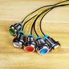 5Pcs 12mm 110V-220VAC LED Metal Indicator Light Waterproof Signal Lamp (Green/Orange/Red/Blue/White 5Pcs)