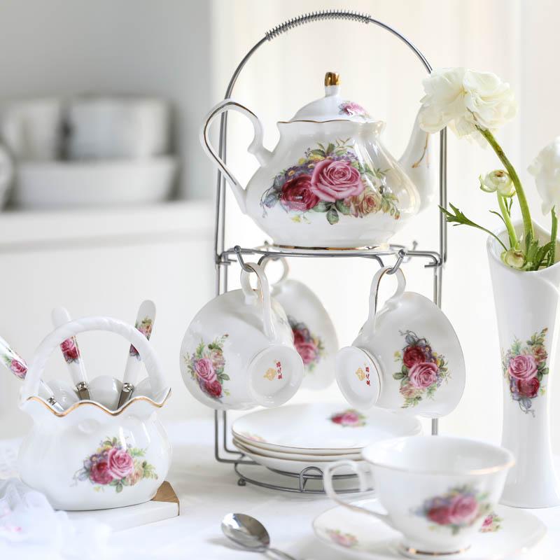 Luxurious Teapot Set, British Style Tea Sets, Bone China, Elegant Teaware, Tea Party, Teatime Afternoon Tea
