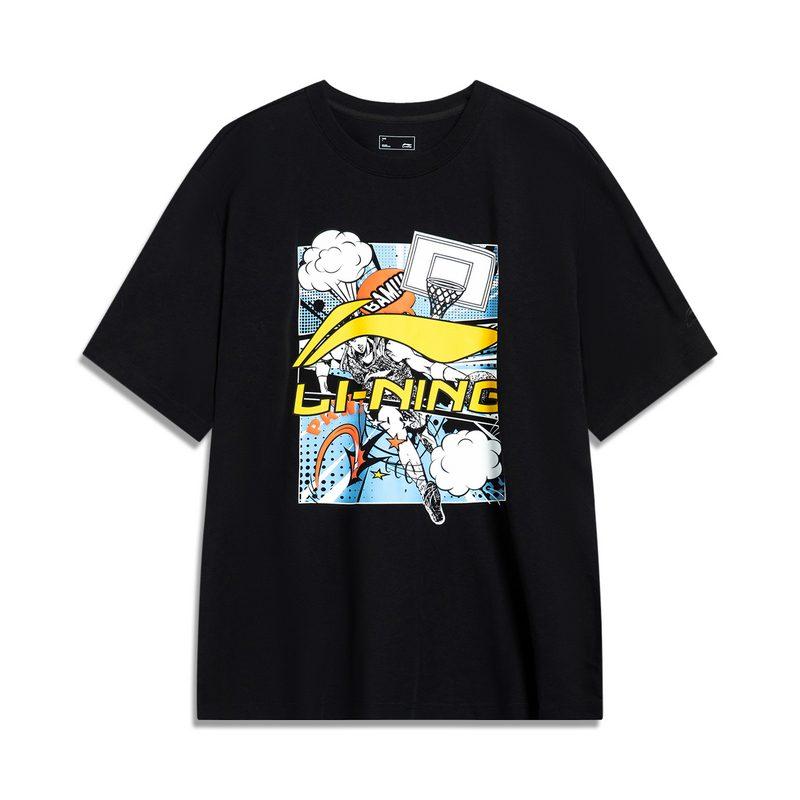 Li Ning T Shirts Men's Crew Neck Moderate Straight Fit AHSU805-1