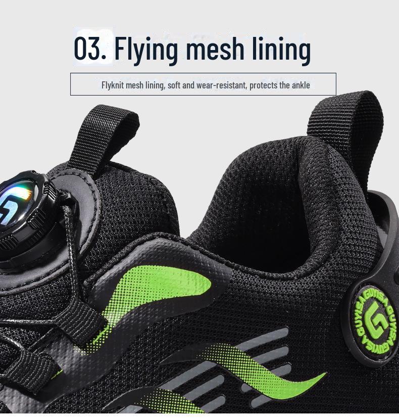 Pantofi de siguranță pentru bărbați ușori cu vârf de oțel - design anti-zdrobire, anti-punctură, cu cataramă rotativă pentru lucrări de construcții de toamnă/iarnă