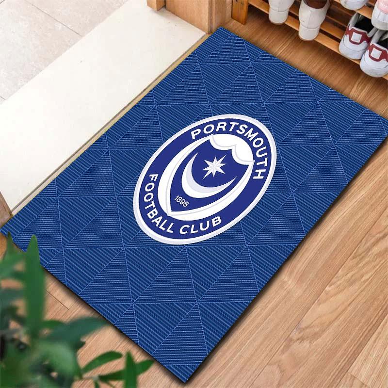 Portsmouth Football Club Carpet Rug for Living Room Bedroom Home Sofa Decoration,Kids Play Non-slip Floor Mat