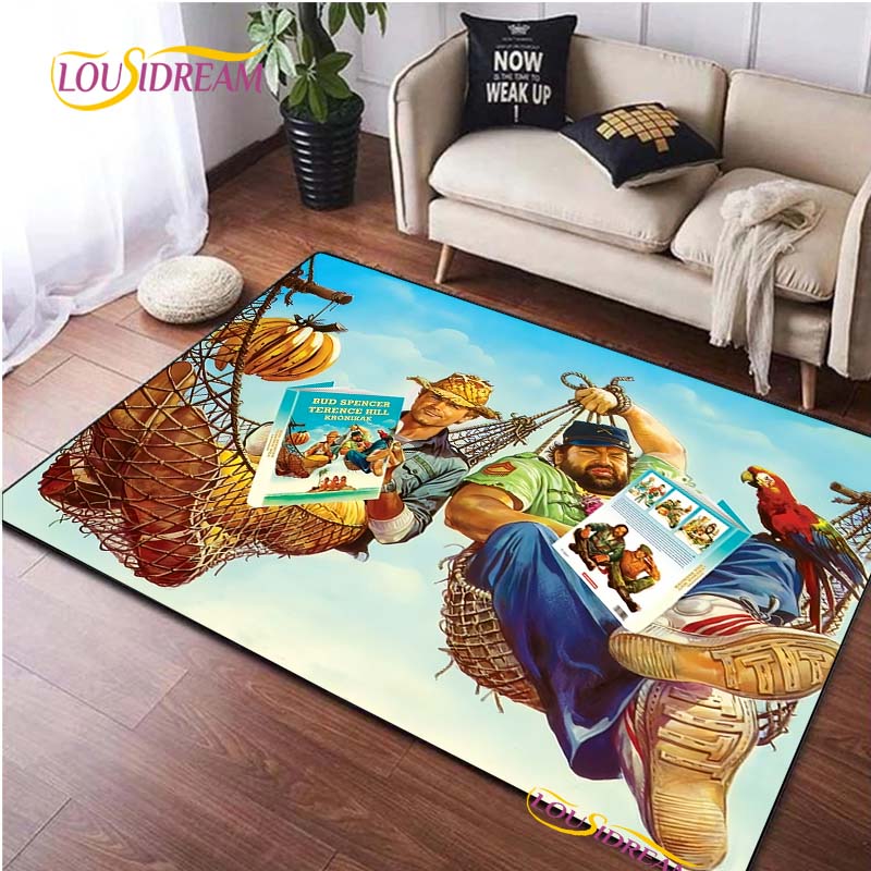 Bud Spencer & Terence Hill Szőnyeg Nappalihoz Hálószobai Szőnyeg Konyhai Ajtó Gyerekek Csúszásmentes Padlószőnyegek fotózási kellékek Alfombra Szőnyeg