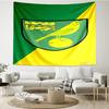 Norwich City futbolo klubo herbo spausdinta gobelenas, miegamajam, svetainei, bendrabučiui, didelė sienos puošmena, audinio dekoras, ventiliatorius, gimtadienio dovanos