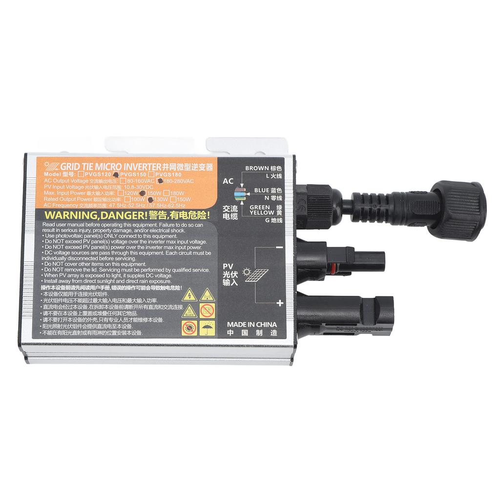 PV Micro Grid Tie Wechselrichter 150W Sinuswellen-Wechselrichter Spannungsschutz Stromschutz