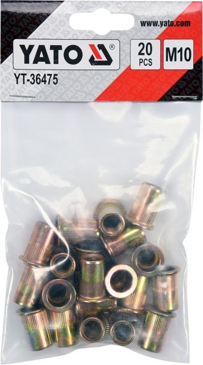 STEEL RIVET NUTS M10, 20 PCS YT-36475 YATO