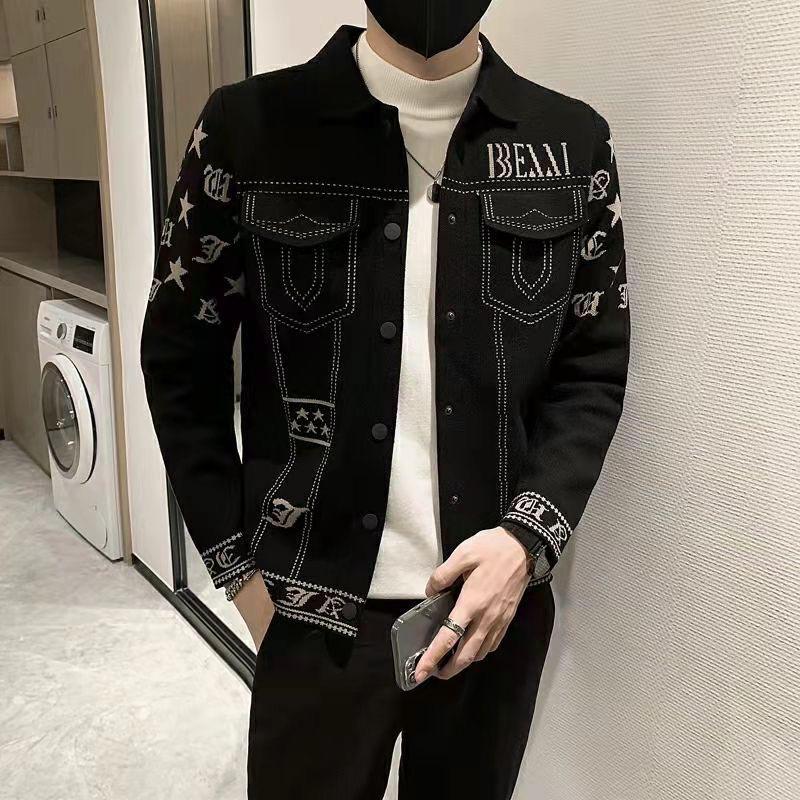 European Lapel Men's Jacket: Trendy Autumn/Winter Casual Outerwear