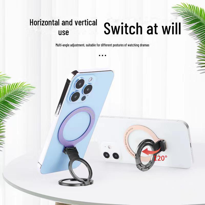 Ultra İnce Manyetik Metal Halka Stand: Evrensel Cep Telefonu Masaüstü Etiket Tutucu