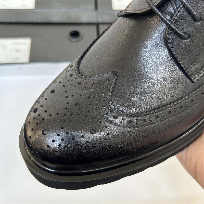 Light Bottom Brock Carved Leather Shoes Men'S Business Dress Leather Breathable Commuter Suit Work British Men'S Leather Shoes
