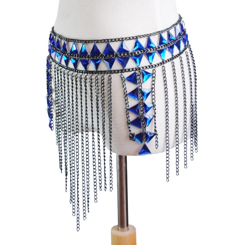 Mehrschichtige Schulterketten Quasten Körperketten Kristall Taille Bauchketten Legierung Körper Schmuck für Strand Nachtclub