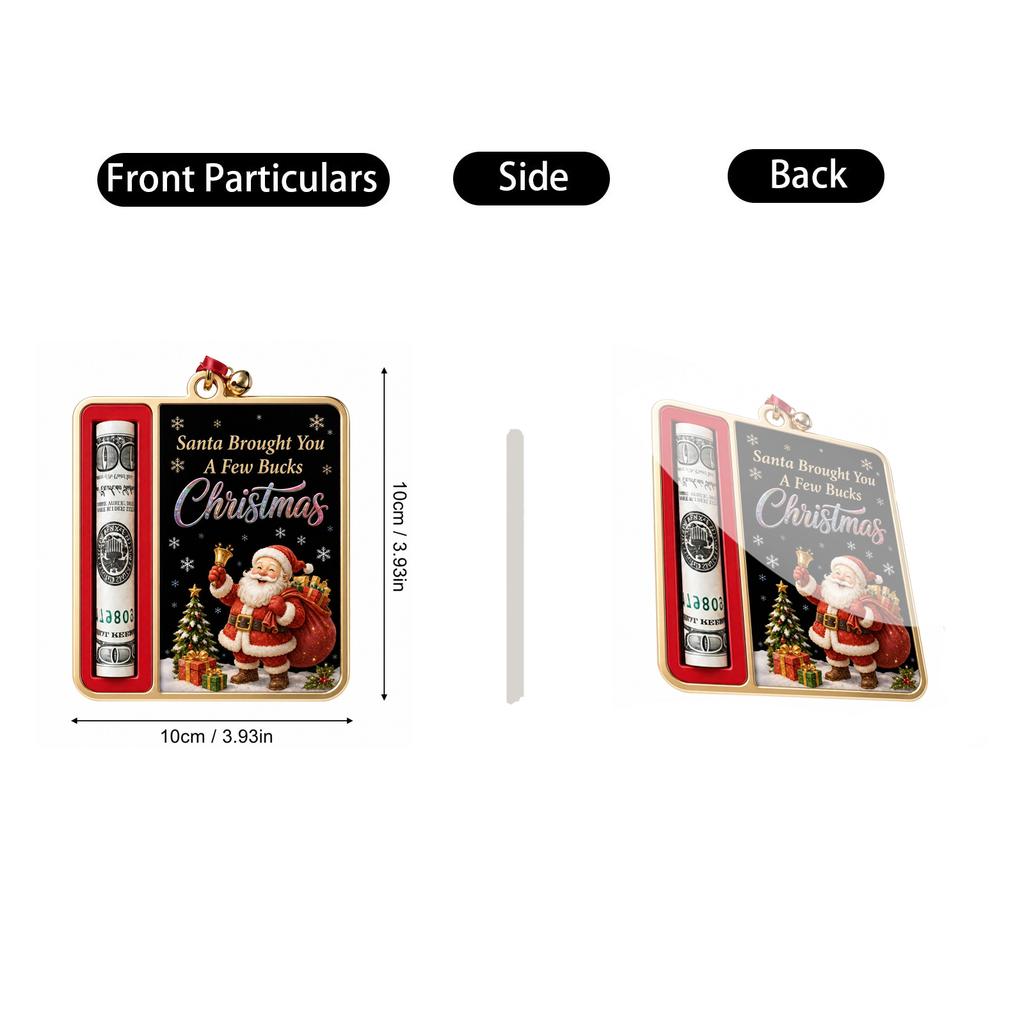 Flacher Weihnachtsclip - Dekorative Geschenkidee für