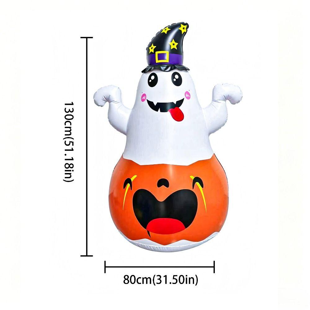 PVC Material Inflatable Pumpkin LED Light Inflatable Witch Hat Holiday Decoration
