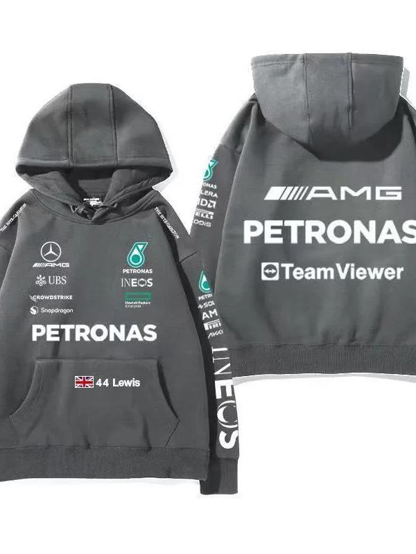 Bluza sportowa z nadrukiem kombinezonu wyścigowego Mercedes