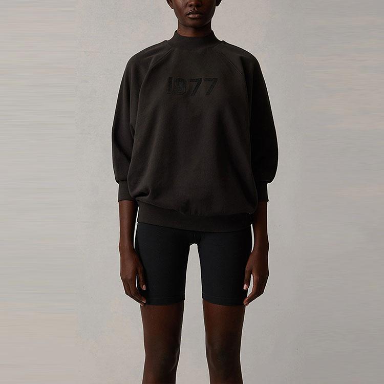 Fear of God Essentials Ss22 3/4 Mock Neck Sweatshirt Women Sweatshirt Iron FOG-SS22-224
