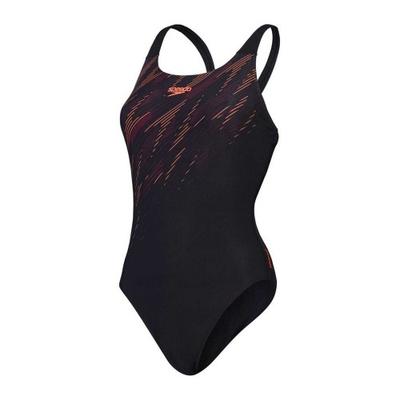 Womens/Ladies Hyper Boom Placement Graphic Print One Piece Swimsuit