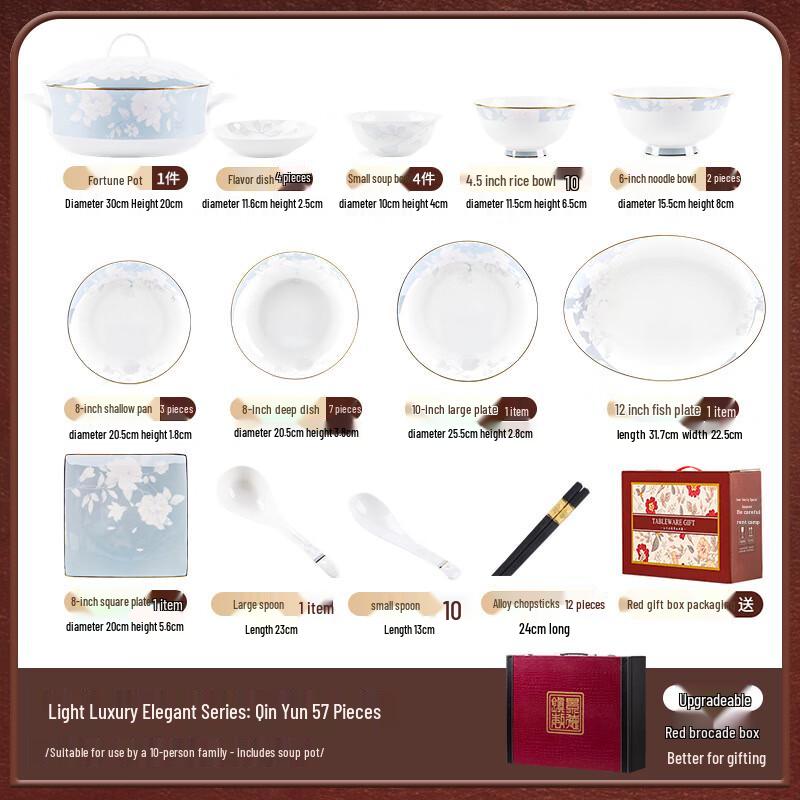 Moda Lanka Qin Yun 20-Piece Ceramic Dinnerware Set