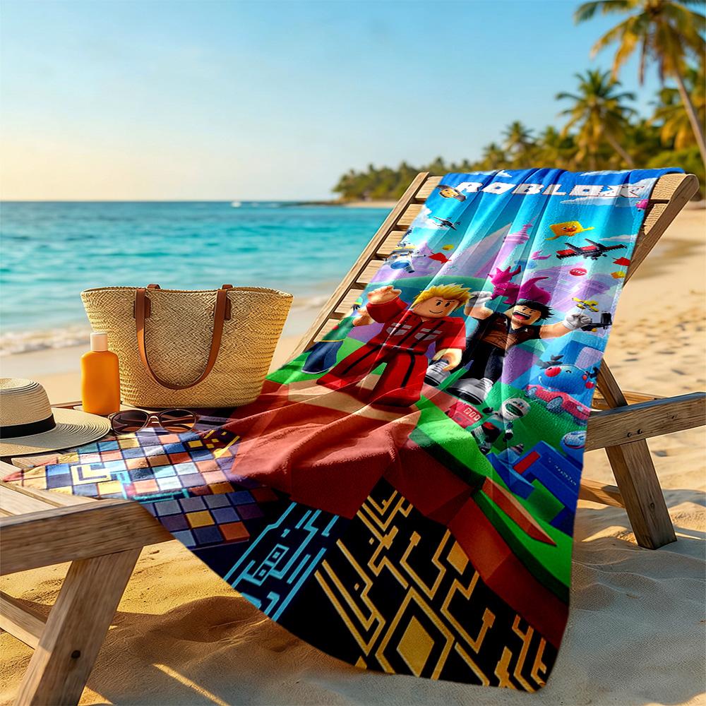 Roblox Beach Towel Quick-Dry Soft Microfiber Comfortable Lightweight