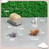 2/4Pcs Realistic Mini Dog & Cat Cage With Door Miniature Dollhouse Pet House For Doll Accessories Mini Pets Habitat