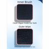 Mini Magnetic Aquarium Cleaner Efficient No Scratch Fish Tank Cleaner Double-Sided Aquarium Cleaning Brush Glass Cleaning