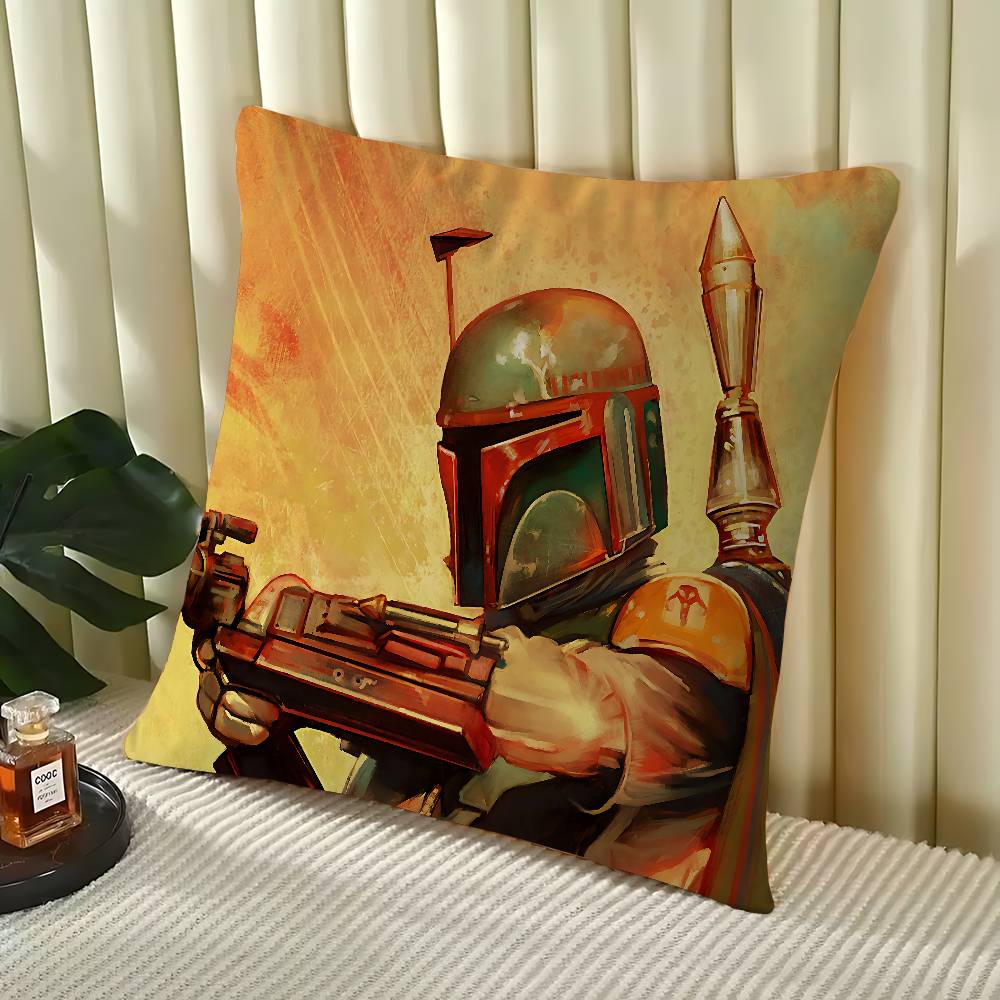 

Персонажи М-Мандалорца Стич Подушка с изображением Счастливого Дракона Чехол для диванной подушки Украшение для дома и комнаты Детский подарок 16x16Inch