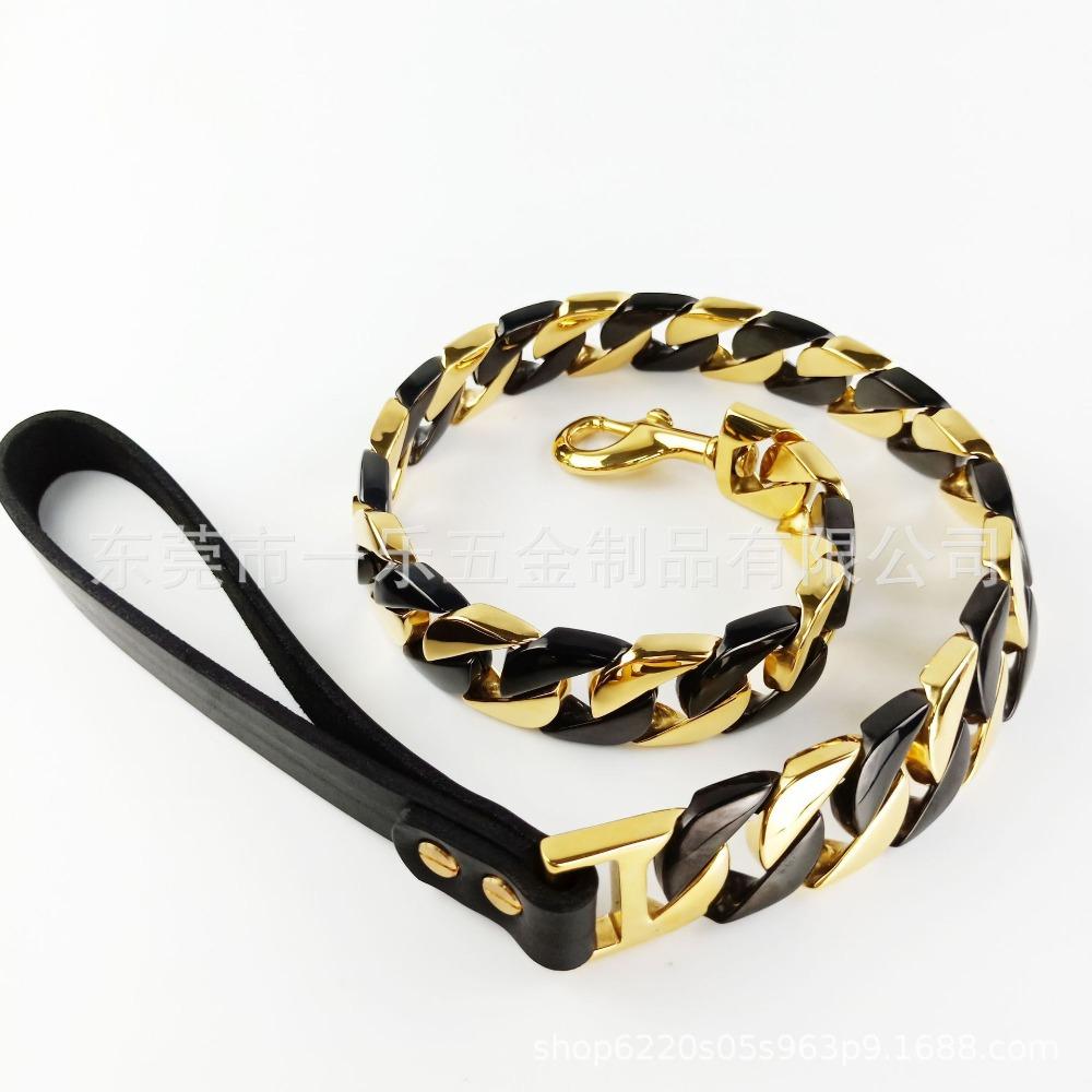 

32 Литая из нержавеющей стали Цепь для выгула питомца Собачий ошейник Межцветное шейное кольцо Собачья цепь Цепь для крупной собаки Собаки с короткой шерстью 32mm * 60cm Total Length Traction