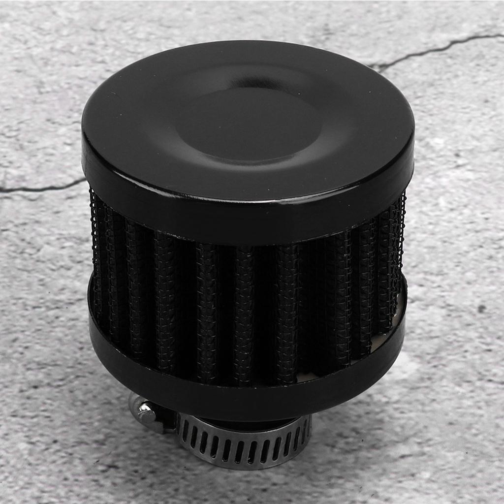13mm/0.5in Mini Air Intake Filter Vent Crankcase Breather Universal Car Accessory Noire
