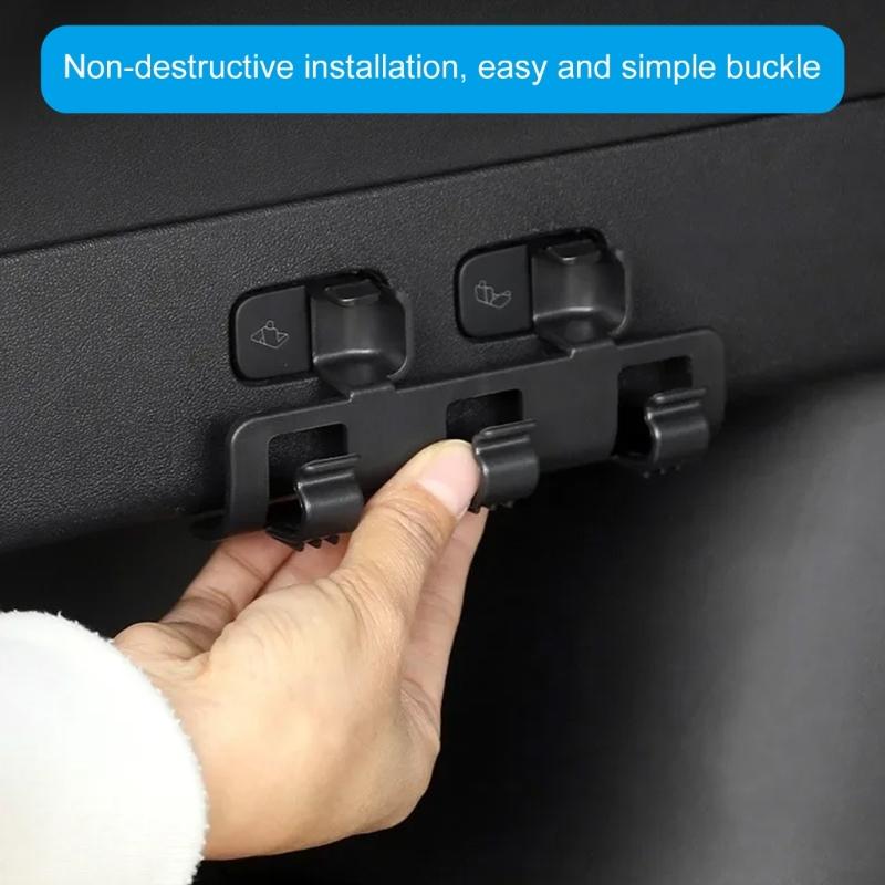 Rear Trunk Hook Automotive Interior Modification Accessories 20kg Load Capacity Trunk Organizer for Model 21-24