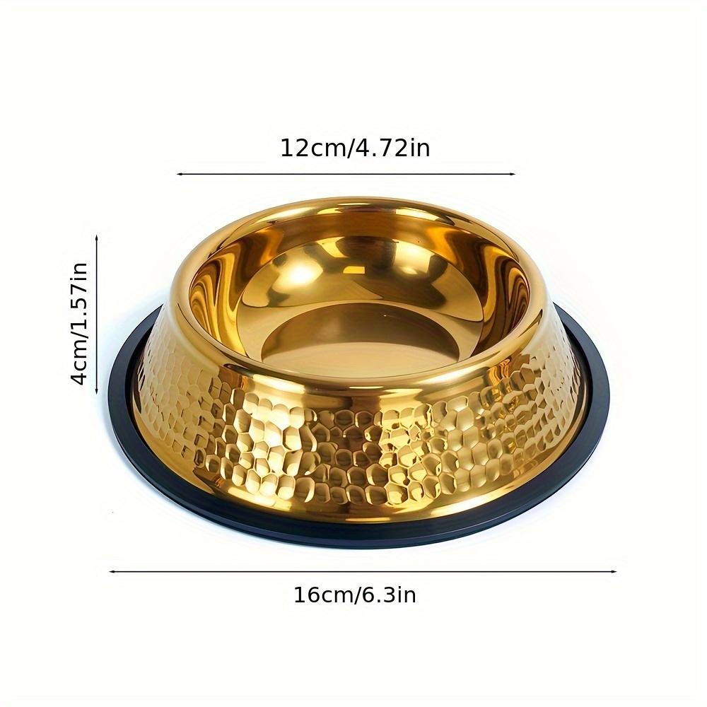

Gold Plated Stainless Steel Dog Bowl with Anti-Slip Design Elevated Pet Feeder for Large Small Dogs Gold Plated Pet Bowl Gift