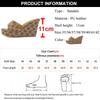 Fashion Women's Wedge Sandals  Design Thick-soled Mule Slippers Sexy Super High Heels Summer 2025
