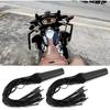 Milltrip 2Pcs Handlebar Tassel Grips - Premium PU Leather Hand Grip Tassels with Fringe Wrap Cover, Universal Fit for 1in Handlebar, Black