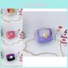 Stylish Mini Chain Bag For Kids In Black Pink White Purple Green Colors Perfect For Girls