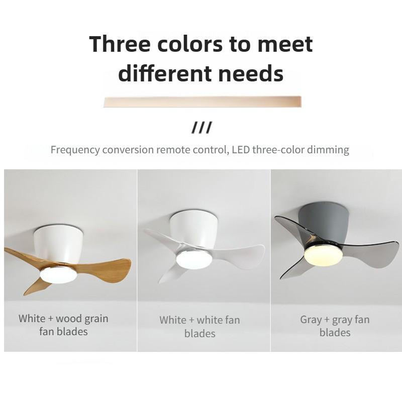6-speed Mini 22 Inch LED Ceiling Fan With Light Household Inverter Ceiling Fan Lamp Adjustable Electric Ceiling Fan Light