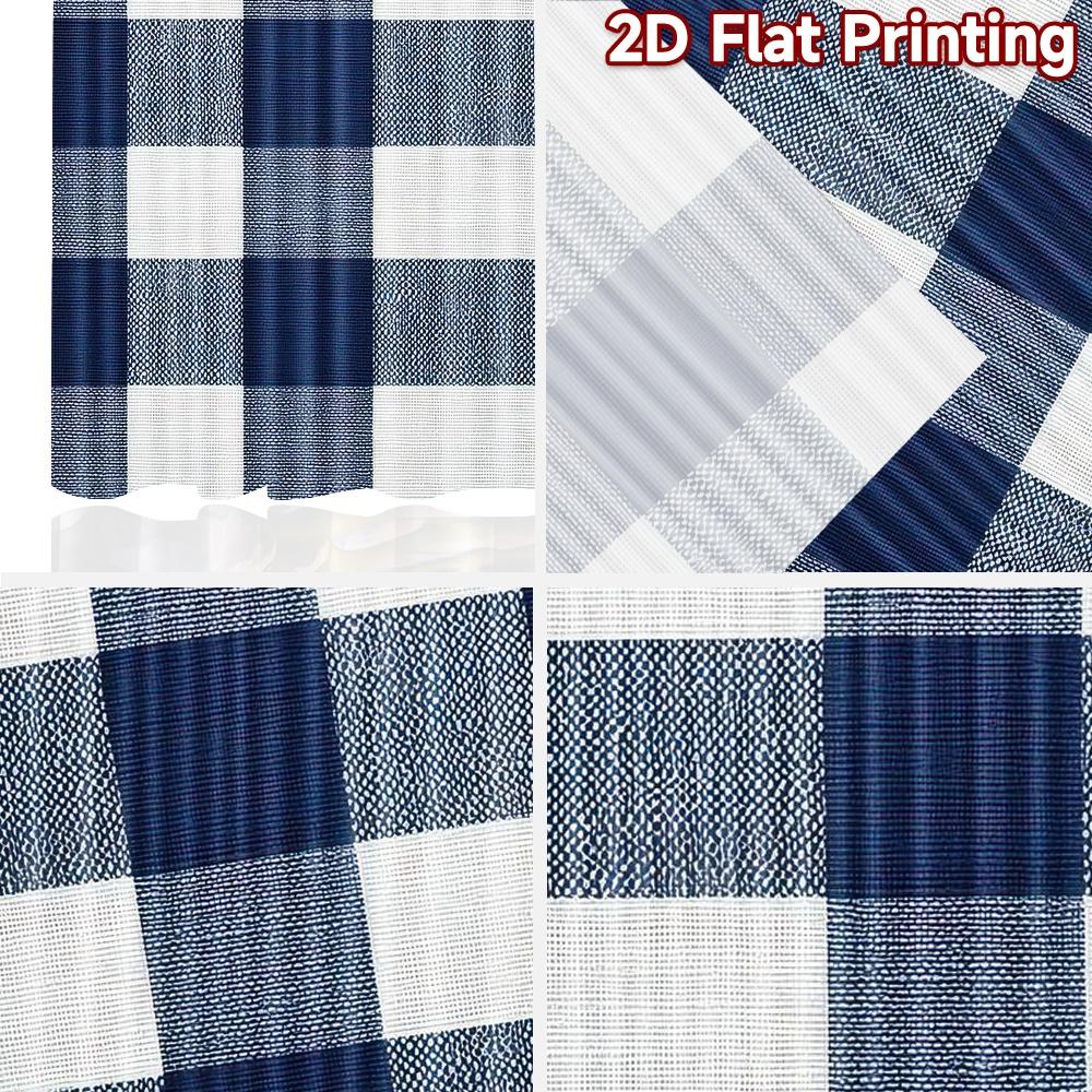 2D flat Photography Backdrop Party Backdrop Blue and White Checks 100% Polyester Festive Holiday Perfect for Bedroom