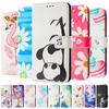 A50 Leather Phone Case for Samsung Galaxy A50 A20E A10E A20S A30 A40 A70 A10 Flip Cover Wallet Magnetic Painted Cases Cat Flower