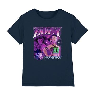 Chasseurs de démons K-Pop - T-shirt enfant Bootleg Huntrix Huntr/X Zoey, Bleu