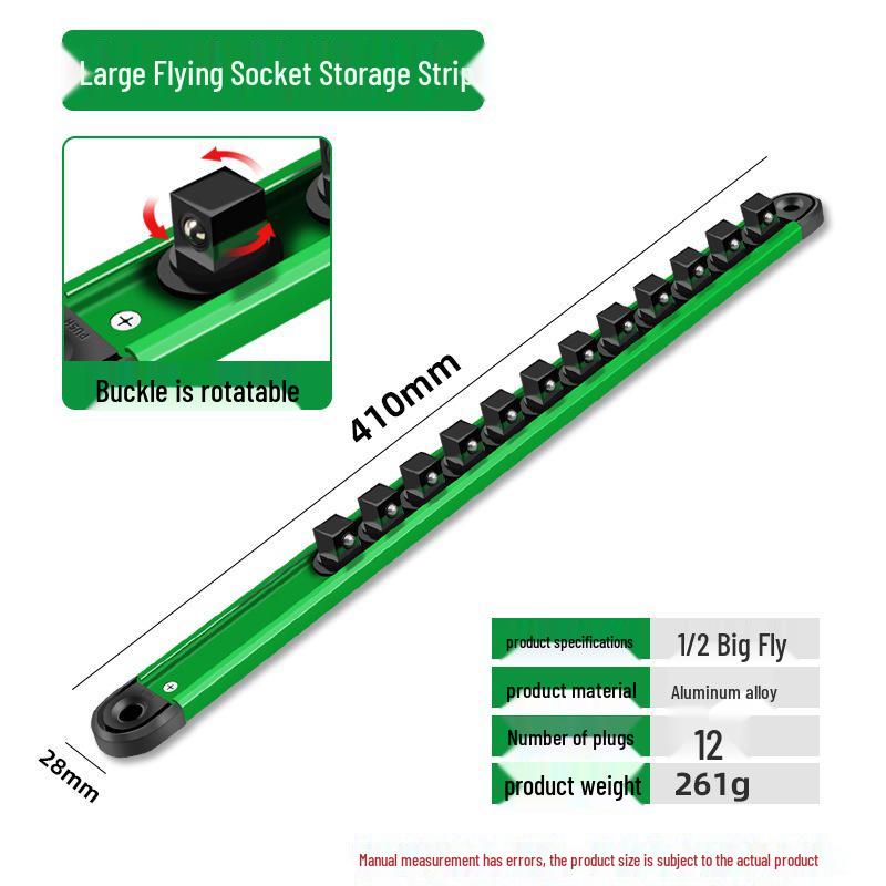 Magnetic Socket Organizer Rack: Large, Medium, Small - Fly Sockets Gadget Metal Power Strip Fixer for Hanging Storage