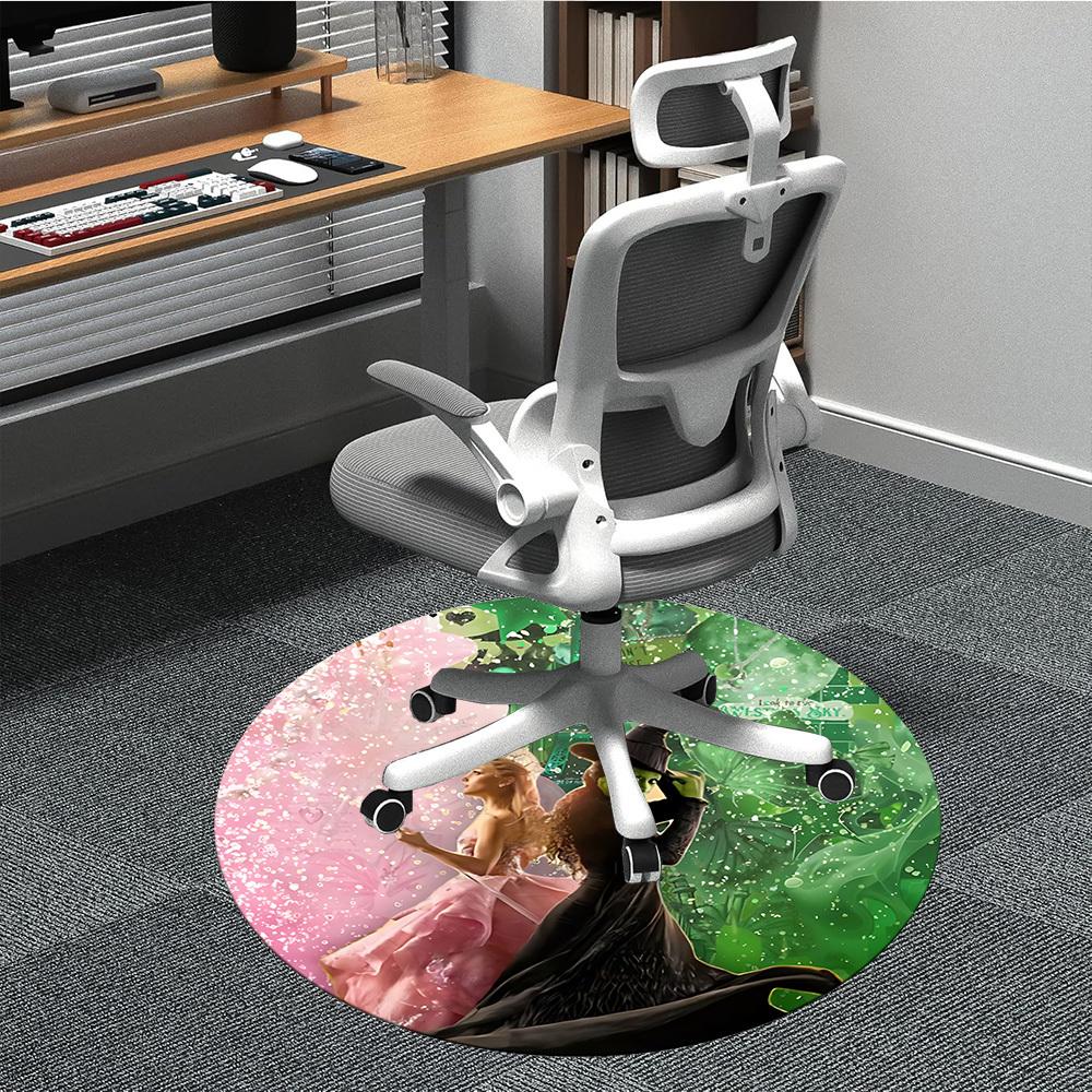 

1pc Wicked Print Chair Carpet for Office Non Slip, Machine Washable Rug for Office, Room Holiday Decor for Christmas, Birthday Polyester 80cm