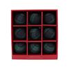 9 Pieces Christmas Ball Ornament, Checked Fabric Wrapped Baubles Holiday Tree Decoration Set for Wreath and Mantel Display